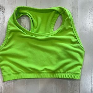 Crazy Pants neon green sports bra YL